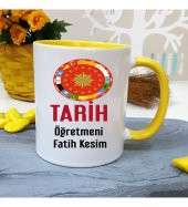 Tarih Öğretmenine Özel Öğretmenler Günü Hediyesi Kişiye Özel Kupa Bardak - 1