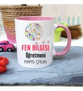 Fen Bilgisi Öğretmenine Özel Öğretmenler Günü Hediyesi Kişiye Özel Kupa Bardak - 1