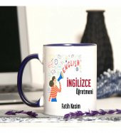 İngilizce  Öğretmenine Özel Öğretmenler Günü Hediyesi Kişiye Özel Kupa Bardak - 1