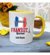 Fransızca Öğretmenine Özel Öğretmenler Günü Hediyesi Kişiye Özel Kupa Bardak - 1