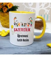 Gazetecilik Öğretmenine Özel Öğretmenler Günü Hediyesi Kişiye Özel Kupa Bardak - 1