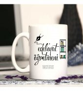 Edebiyat Öğretmenine Özel Öğretmenler Günü Hediyesi Kişiye Özel Kupa Bardak - 1