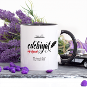 Kişiye Özel Edebiyat Öğretmeni Kupa Bardak - Lacivert - 1
