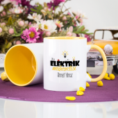 Kişiye Özel Elektrik Teknisyeni Kupa Bardak - Sarı - 2