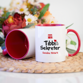 Kişiye Özel Tıbbi Sekreter Kupa Bardak - Kırmızı - 2