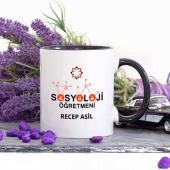 Kişiye Özel Sosyoloji Öğretmeni Kupa Bardak -Lacivert thumbnail 1