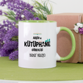 Kişiye Özel Arşiv ve Kütüphane Görevlisi Kupa Bardak - Yeşil thumbnail 1