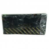 ArmaNorm Takviyeli Çanta Poşet Siyah Çizgili Desen 35X25 50 Adet No:2 - 2