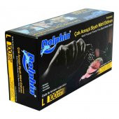 Pudrasız Siyah Nitril Eldiven Büyük Boy (L) 100 Lü Paket - 1