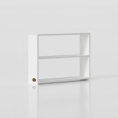 Kenzlife kitaplık süper ga 060*80*19 byz 2 katlı tek bölme ofis mutfak banyo dolabı arkalıksız - 3