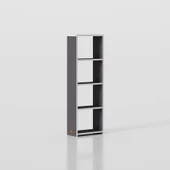 Kenzlife kitaplık süper ga 120*40*19 gri 4 katlı tek bölme ofis mutfak banyo dolabı arkalıksız thumbnail 3