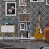 Kenzlife kitaplık süper ga 090*40*19 byz 3 katlı tek bölme ofis mutfak banyo dolabı arkalıksız - 2
