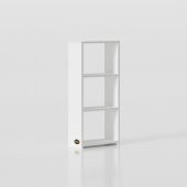 Kenzlife kitaplık süper ga 090*40*19 byz 3 katlı tek bölme ofis mutfak banyo dolabı arkalıksız - 3