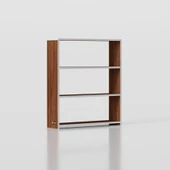 Kenzlife kitaplık süper ga 090*80*19 cvz 3 katlı tek bölme ofis mutfak banyo dolabı arkalıksız thumbnail 3