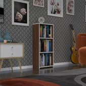 Kenzlife kitaplık süper ga 090*40*19 cvz 3 katlı tek bölme ofis mutfak banyo dolabı arkalıksız thumbnail 1