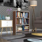 Kenzlife kitaplık süper ga 090*80*19 cvz 3 katlı tek bölme ofis mutfak banyo dolabı arkalıksız thumbnail 1