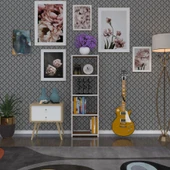 Kenzlife kitaplık süper ga 120*40*19 cvz 4 katlı tek bölme ofis mutfak banyo dolabı arkalıksız thumbnail 2