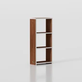 Kenzlife kitaplık süper ga 090*40*19 cvz 3 katlı tek bölme ofis mutfak banyo dolabı arkalıksız thumbnail 3