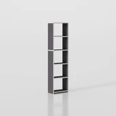 Kenzlife kitaplık süper ga 150*40*19 gri 5 katlı tek bölme çift bölme opsiyonlu ofis mutfak banyo dolabı arkalıksız thumbnail 4