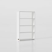 Kenzlife kitaplık süper ga 120*80*19 byz 4 katlı tek bölme ofis mutfak banyo dolabı arkalıksız thumbnail 3