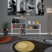 Kenzlife kitaplık süper ga 150*80*19 byz 5 katlı tek bölme çift bölme opsiyonlu ofis mutfak banyo dolabı arkalıksız thumbnail 2