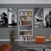 Kenzlife kitaplık süper ga 180*80*19 byz 6 katlı tek bölme çift bölme opsiyonlu ofis mutfak banyo dolabı arkalıksız thumbnail 3