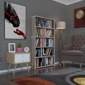 Kenzlife kitaplık süper ga 150*80*19 crd 5 katlı tek bölme çift bölme opsiyonlu ofis mutfak banyo dolabı arkalıksız thumbnail 1