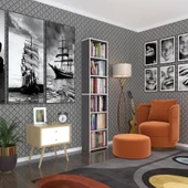 Kenzlife kitaplık süper ga 180*40*19 gri 6 katlı tek bölme çift bölme opsiyonlu ofis mutfak banyo dolabı arkalıksız - 1