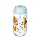 Vintage  Dekoratif  Desenli Cam Kavanoz 1000 ml - 33,8 oz - Avokado - 1