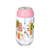 Vintage  Dekoratif  Desenli Cam Kavanoz 1000 ml - 33,8 oz - Avokado - 2