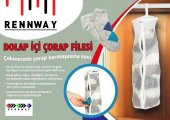Dolap İçi Asılabilir Temiz Çorap Düzenleyici Çorap Filesi Askılık - 1
