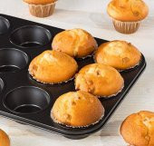 12 Bölmeli Metal Yapışmaz Muffin Kek Kalıbı - 2