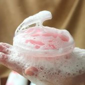 İnce Uçlu Şampuan Hazneli Silikon Duş Fırçası - Saç Yıkama Masaj Aleti thumbnail 3