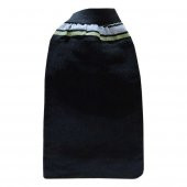 İpek Sırt ve Vücut Kesesi Lastikli Siyah 15X27 - 2