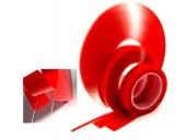 Çift Taraflı Akrilik Silikonize Bant 18 mm x 2 metre Kırmızı VHB - 5