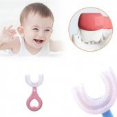 Silikon Çocuk Diş Fırçası Tartar Temizleyici (2-12 Yaş) - Pembe - 1