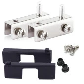 Cam Tutucu Etejer U Tipi Cam Raf Ahşap Menteşesi Krom - 1