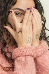 Animals -3 Geçici Dövme,Geçici Tattoo ,Vücut Dövme,Kol Bilek Dövme,Boyun Dövme,Sırt Dövme - 1