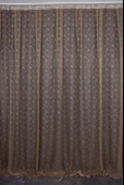 KUŞ MODEL KOYU VİZON RENK TEK KANAT Hazır dikilmiş Pileli Fon Perde 300*260 cm thumbnail 1