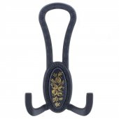 Mobilya Portmanto Vestiyer Duvar Banyo Askısı Metal Dolap Elbise Askılığı Mat Siyah Desenli - 6