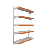 5 Katlı Market Rafı - Duvara Monte, Ekonomik Market Rafı  Siyah 40x95 cm thumbnail 1