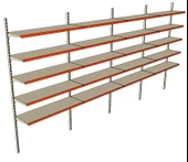 6 Katlı 4'lü Market Rafı - Duvara Monte, Ekonomik Market Rafı  Siyah 30x95 cm thumbnail 7