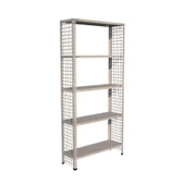 5 Katlı Galvaniz Tel Kafes Çelik Raf - Dekoratif Raf  43x75 cm 200 cm - 1