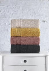 Cotton Box Plump 50x90 4lü Havlu Seti Bej Gülkurusu Hardal Antrasit - 1