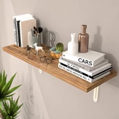 L Konsol Duvar Rafı - Duvara Monte Raf  Beyaz 20x60 cm thumbnail 1