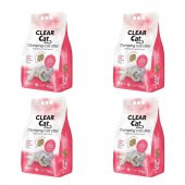 Clear Cat Pudralı Topaklanan Bentonit Kedi Kumu İnce 10 Kg X 4 Adet - 1