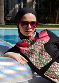 Pembe Fit Tek Üst Tesettür Mayo - 1