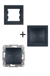 Schneider Asfora Antrasit Stor - Panjur - Jaluzi Kumanda Anahtarı thumbnail 1