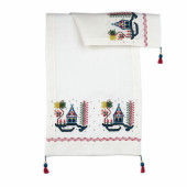 Ağaç ve Ev Desenli Runner - 1