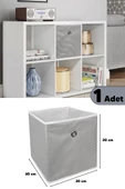 Çok Amaçlı Raf Organizer Saklama Kutusu 30 X 30 X 30 Cm Gri thumbnail 1